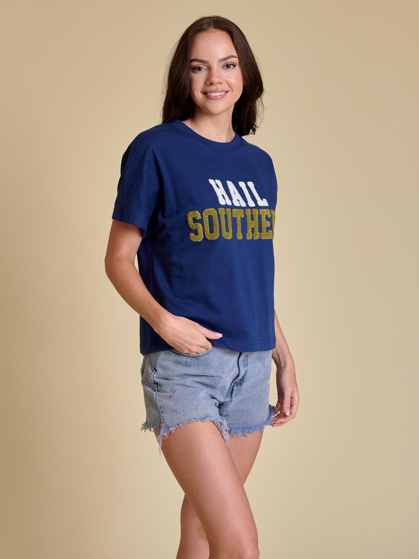 Stewart Simmons Georgia Southern The Boxy Chenille Shirt Womens