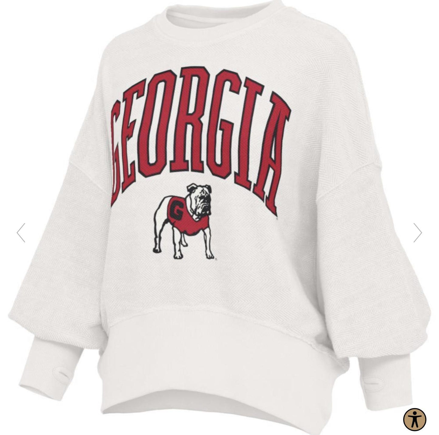 Pressbox UGA Everly Womens Cropped Sweathshirt
