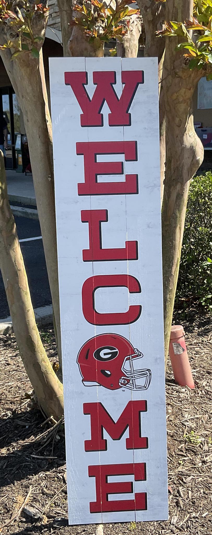 P B. Graham UGA Welcome Leaner Wood Art