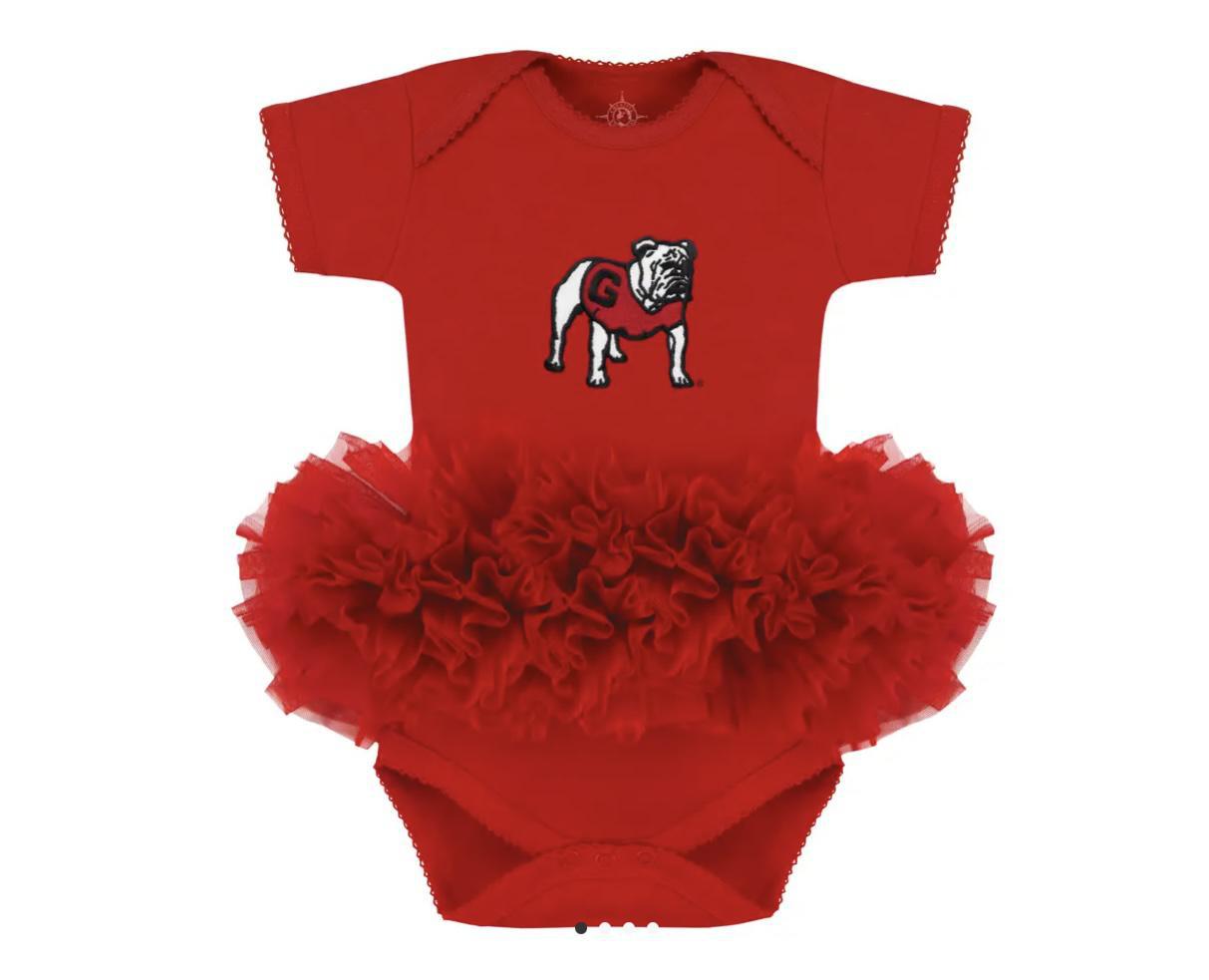 Creative Knitwear UGA Infant Tutu Bodysuit Standing Dawg RD