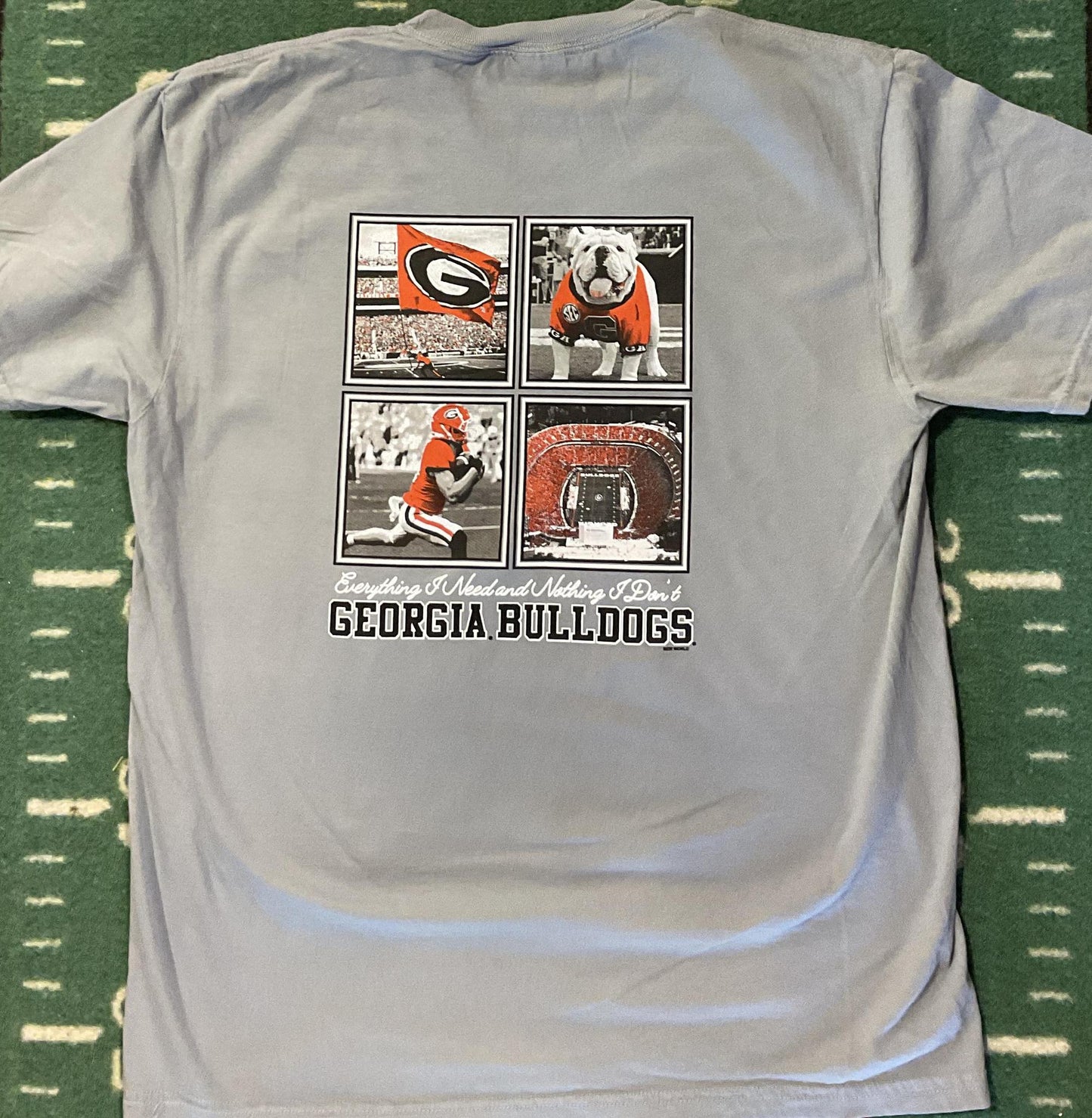 New World Graphics UGA 4 Boxes CC Unisex Granite T-Shirt
