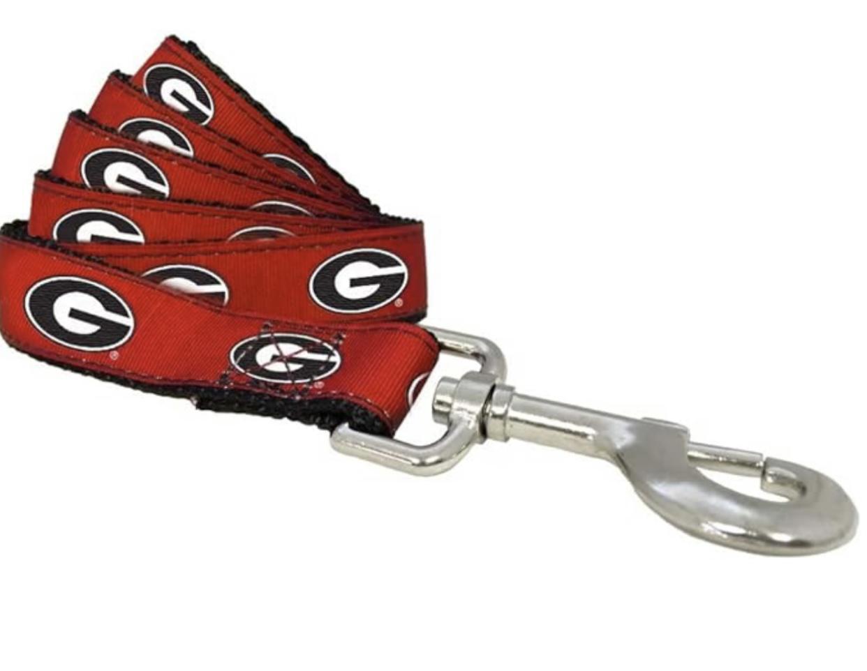 All Star Dogs UGA Dog Leash Red with G