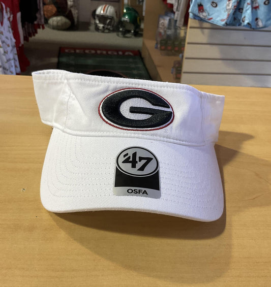 ‘47 Brand UGA White Visor Hat