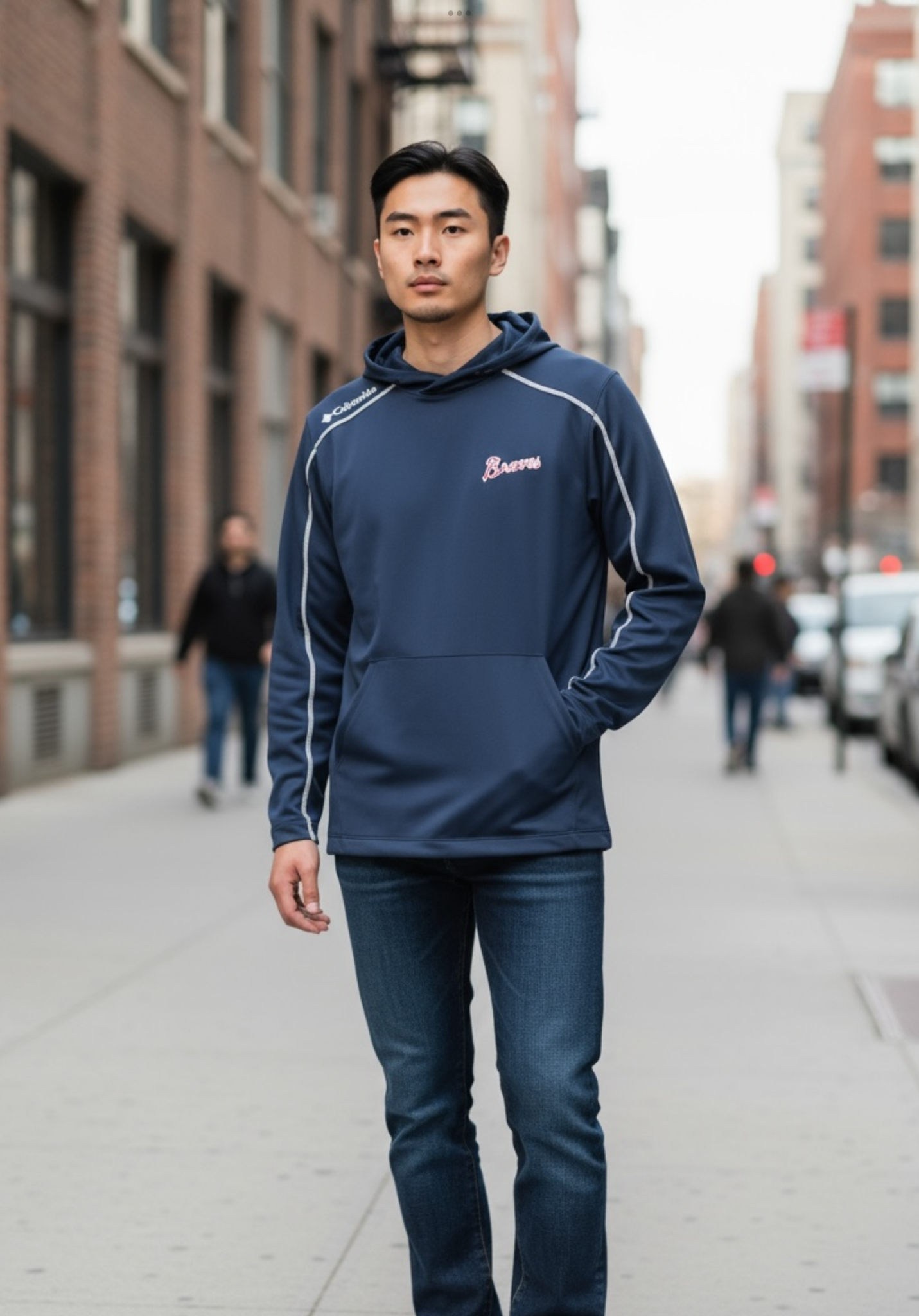 Columbia Atlanta Braves Omni-Wick Mens Shotgun Hoodie