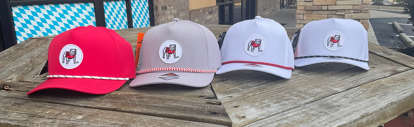 Pukka UGA Standing Dawg White Rope Red Hat