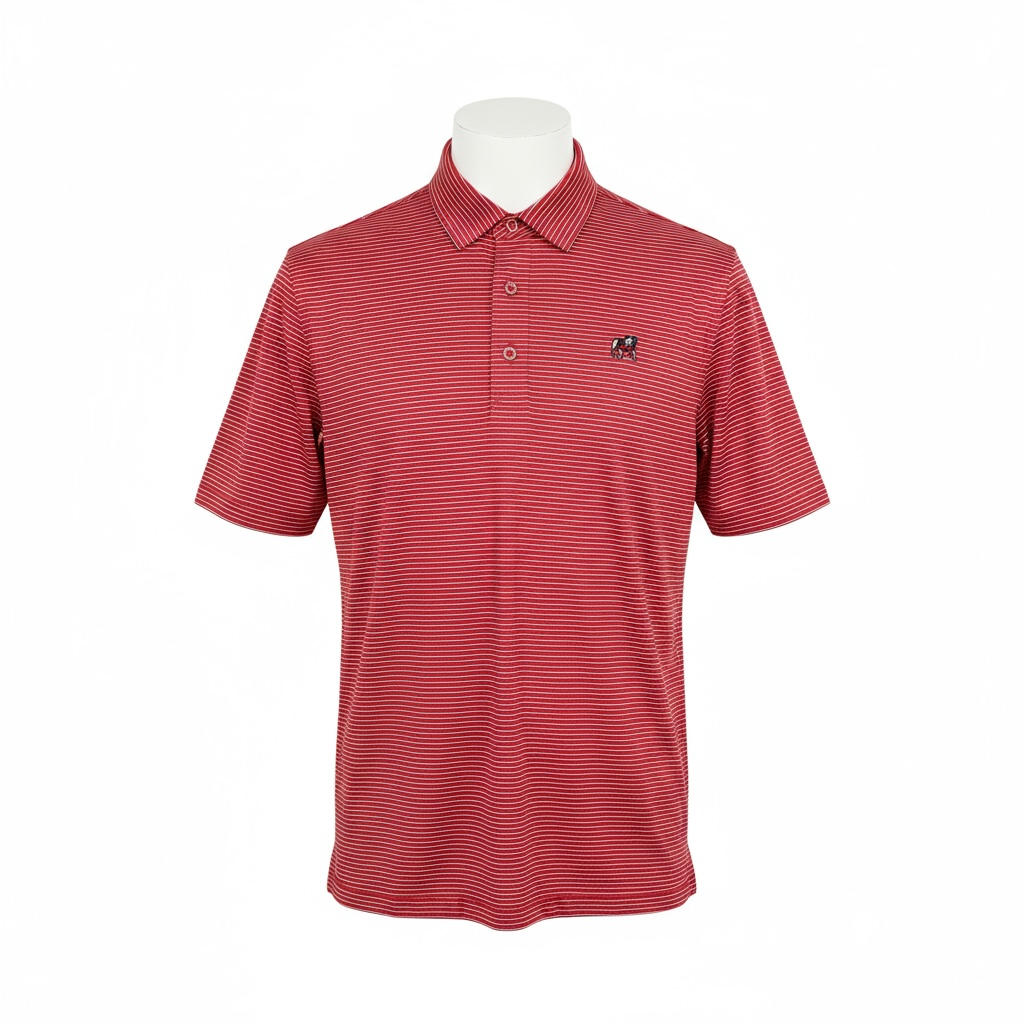 Cutter & Buck UGA Red Forge Pencil Stripe Mens Polo