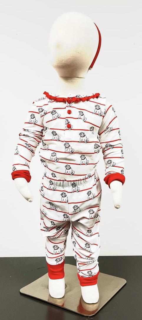 Ishtex UGA Toddler/Youth Girl Pajamas Two-Piece Set
