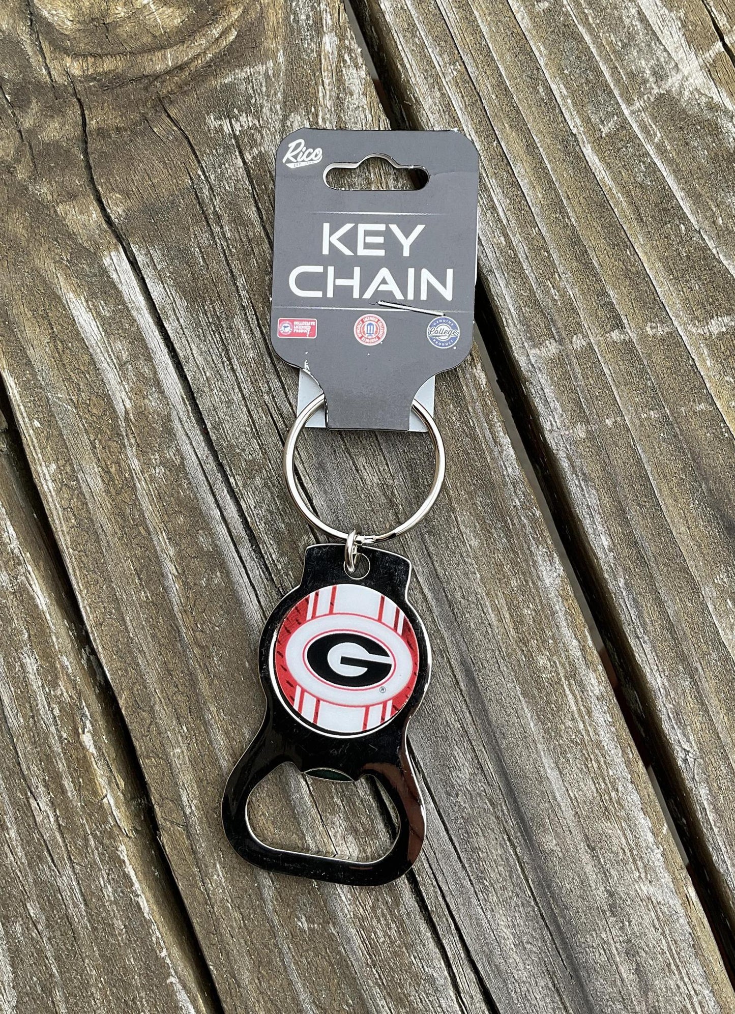 NCAA UGA Bottle Opener Keychain