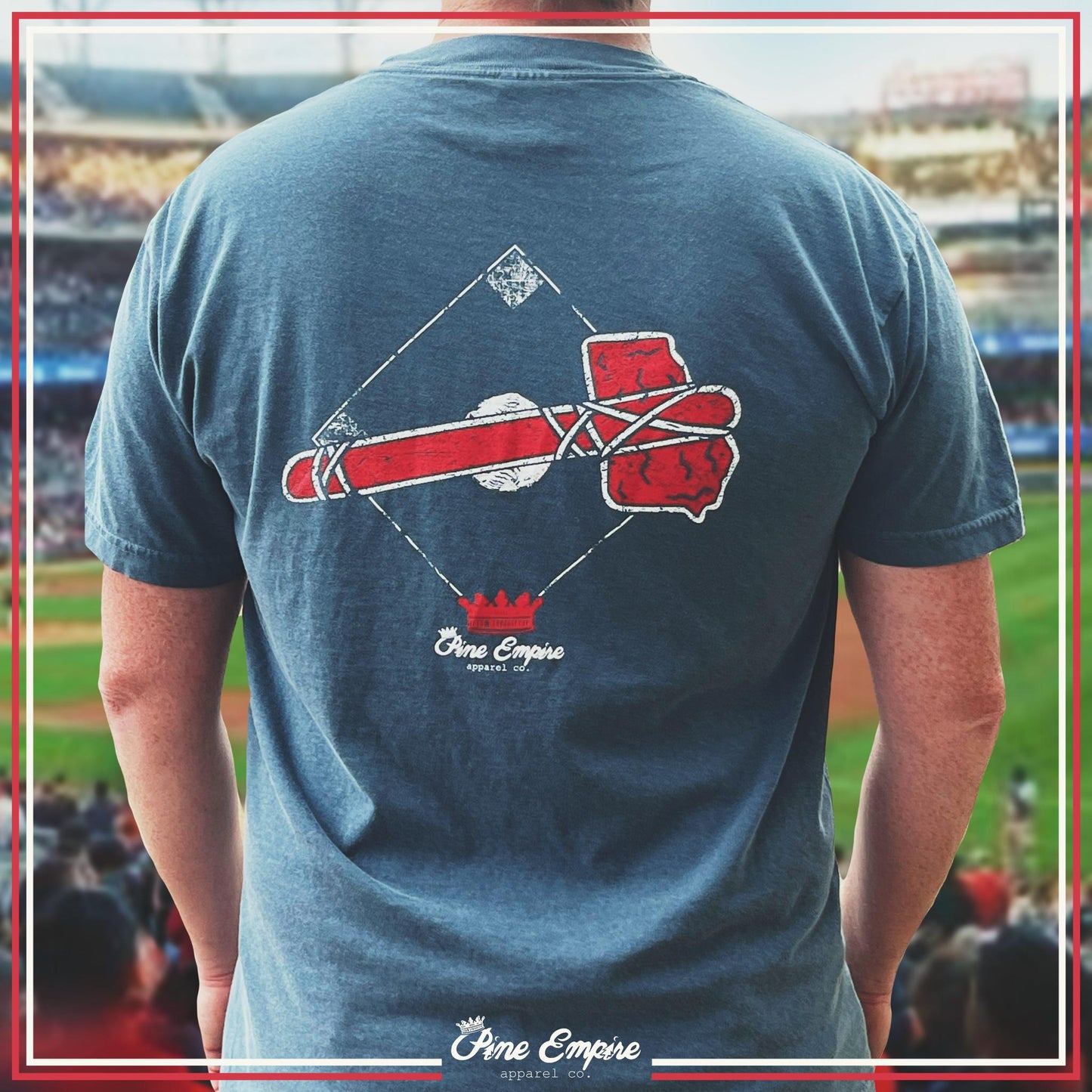 Pine Empire Atlanta Braves Comfort Colors Youth Tomahawk ‘24 T-Shirt