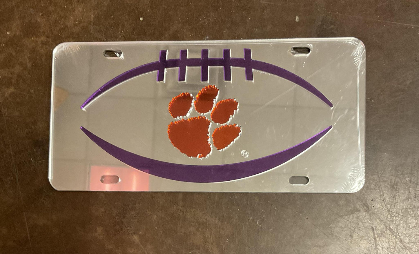 Craftique Clemson Football Tag Chrome