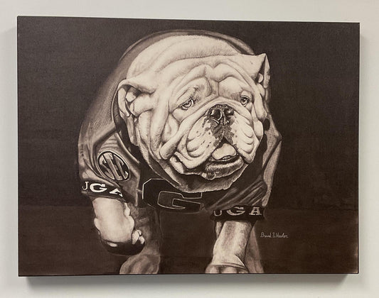 Hunker Down Drawings UGA on the Hunt Canvas