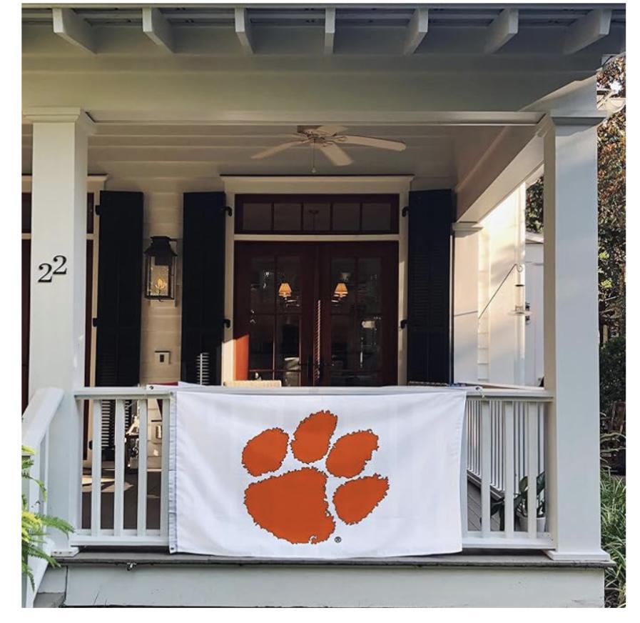 BSI Clemson 3x5 Flag White