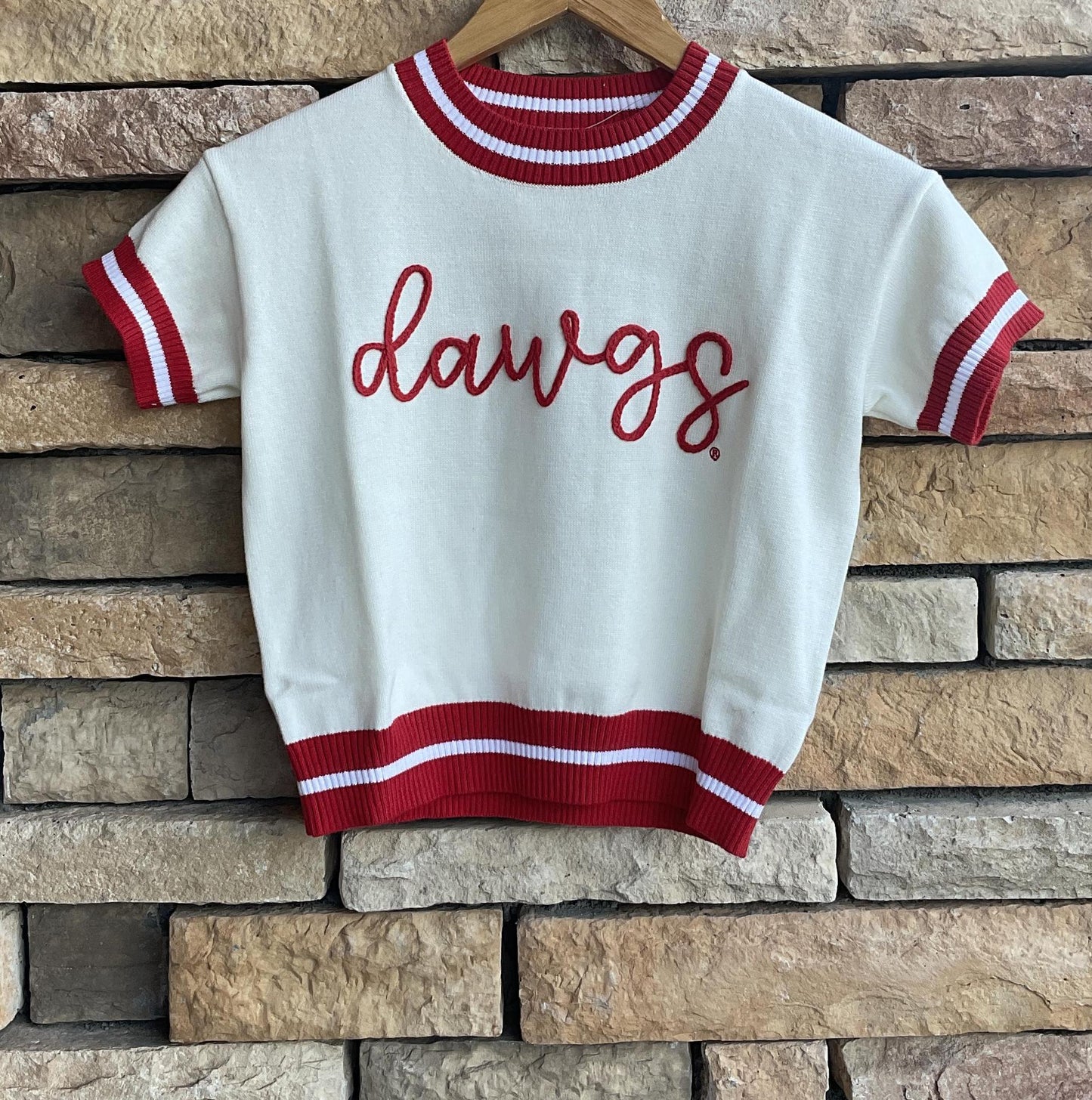 Stewart Simmons UGA The Girls Embroidered Varsity Sweater Kids
