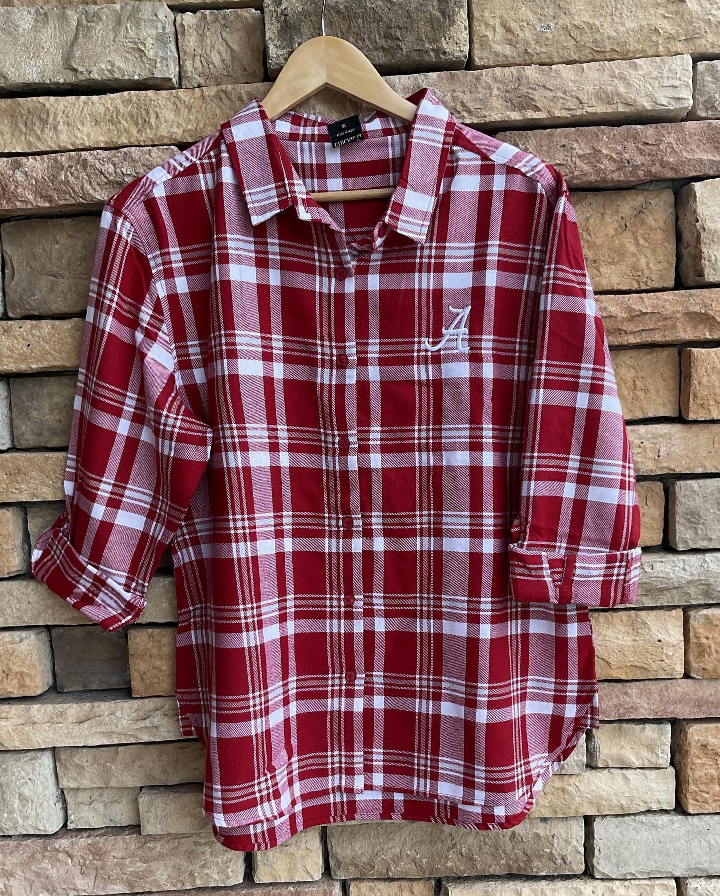 Chicka-d Alabama Womens Boyfriend Plaid Top