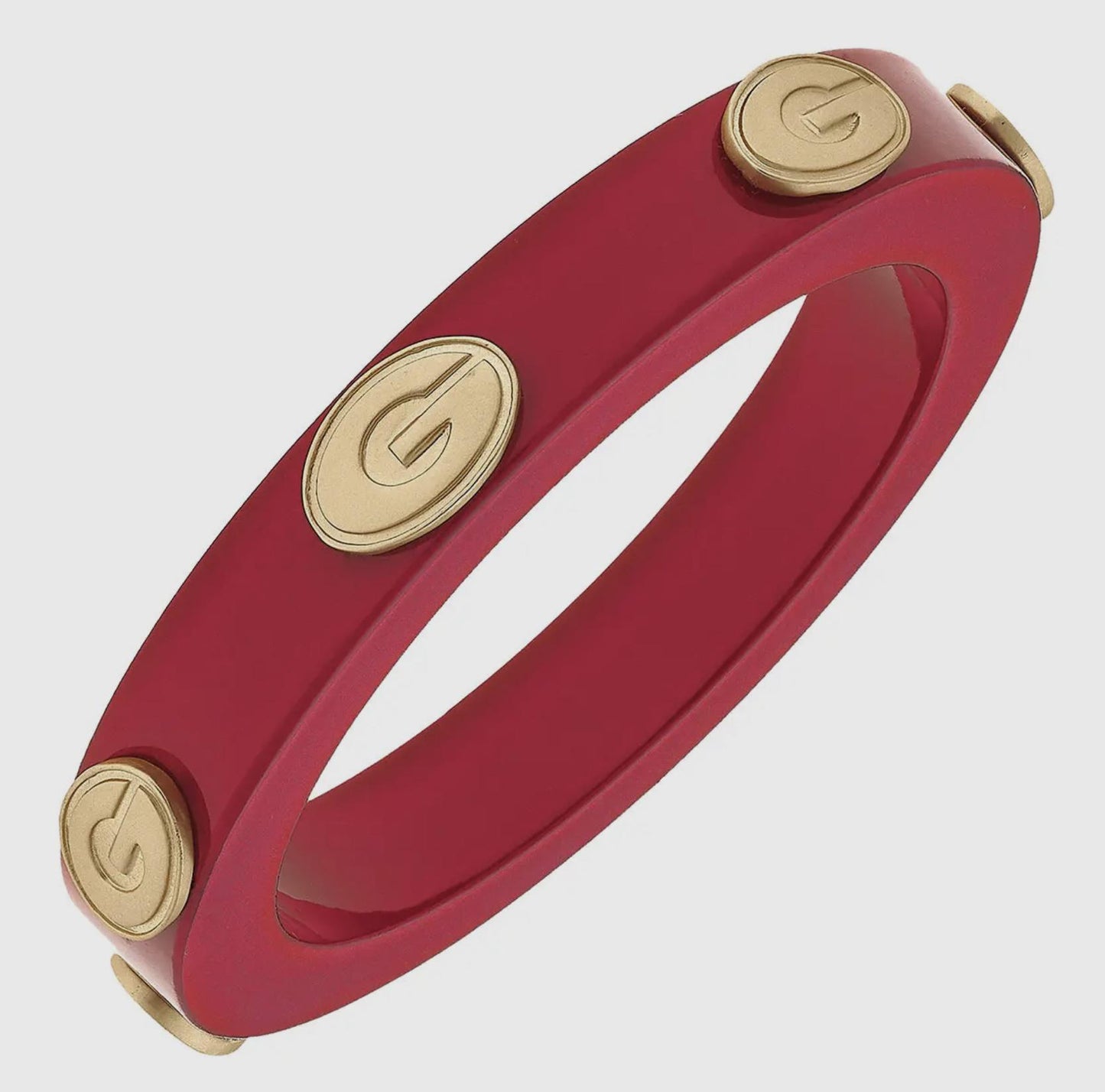 Canvas Style UGA Large Bangle Bracelet Red