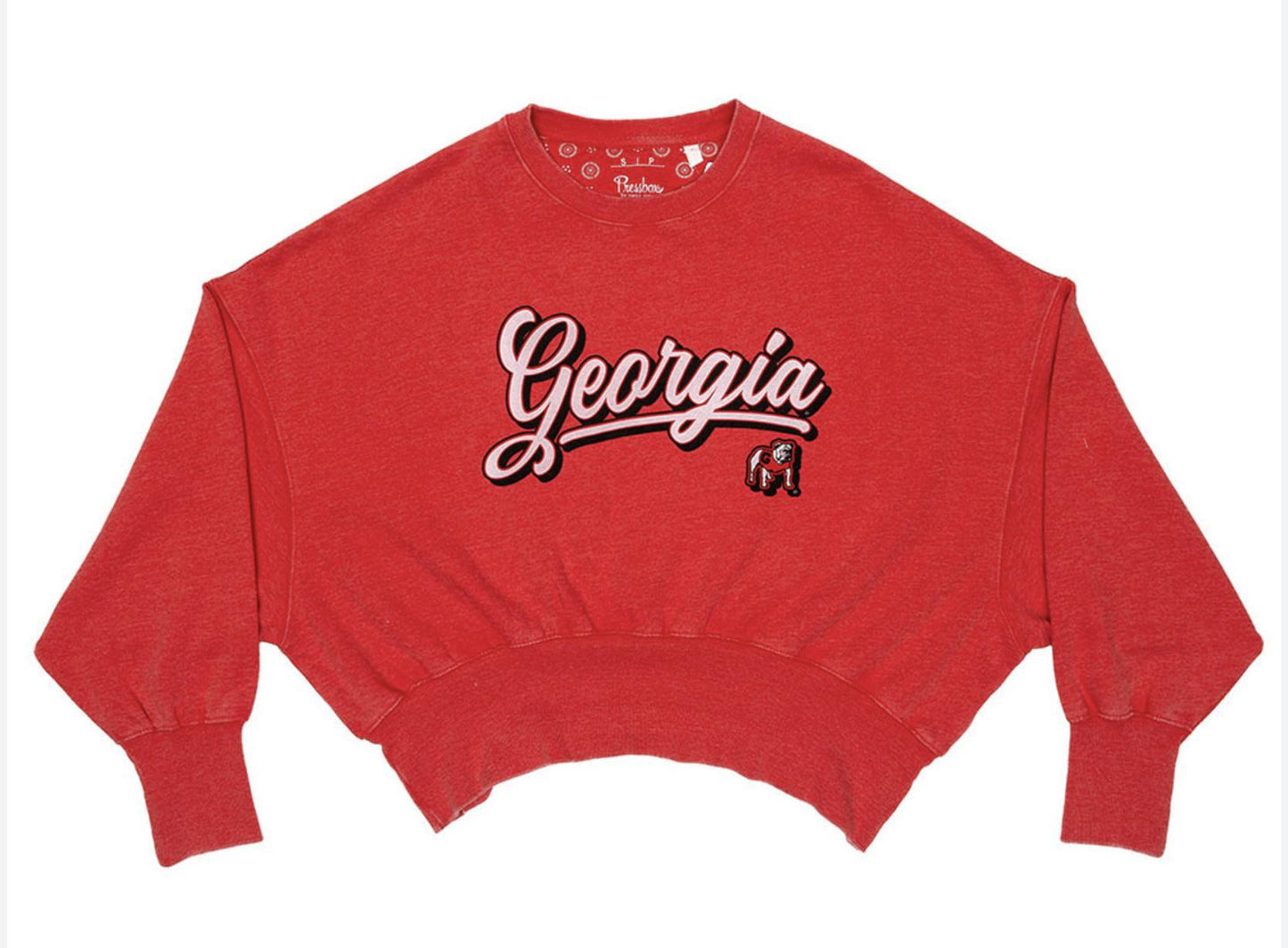 Pressbox UGA Harlow Chenille Ankara Womens Crew Fleece