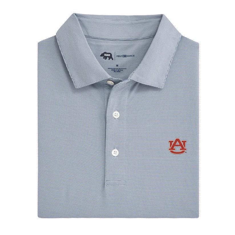 Onward Reserve Auburn Mens Hairline Stripe Performance Polo