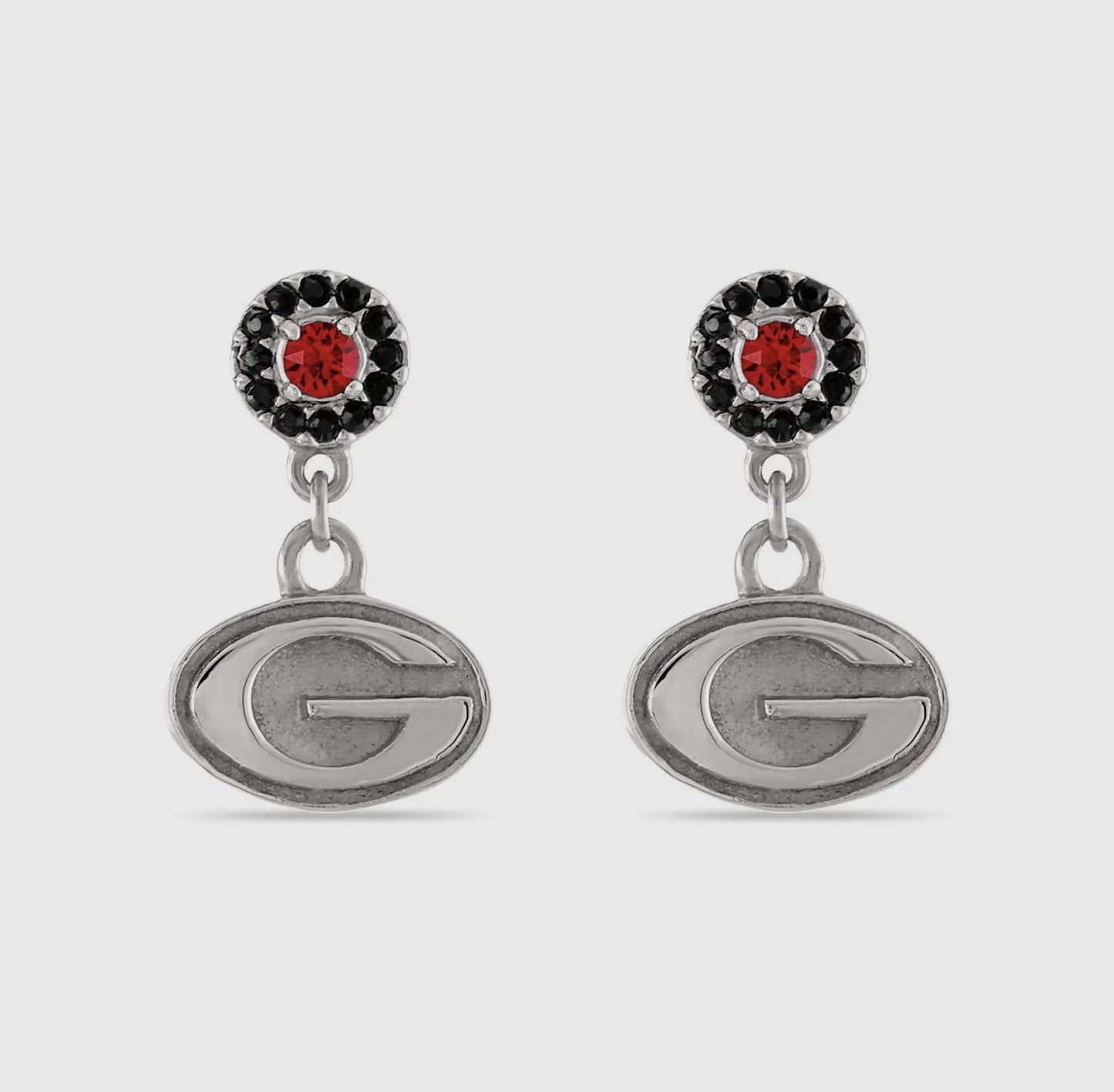 Stone Armory UGA Metal G Crystal Drop Earrings