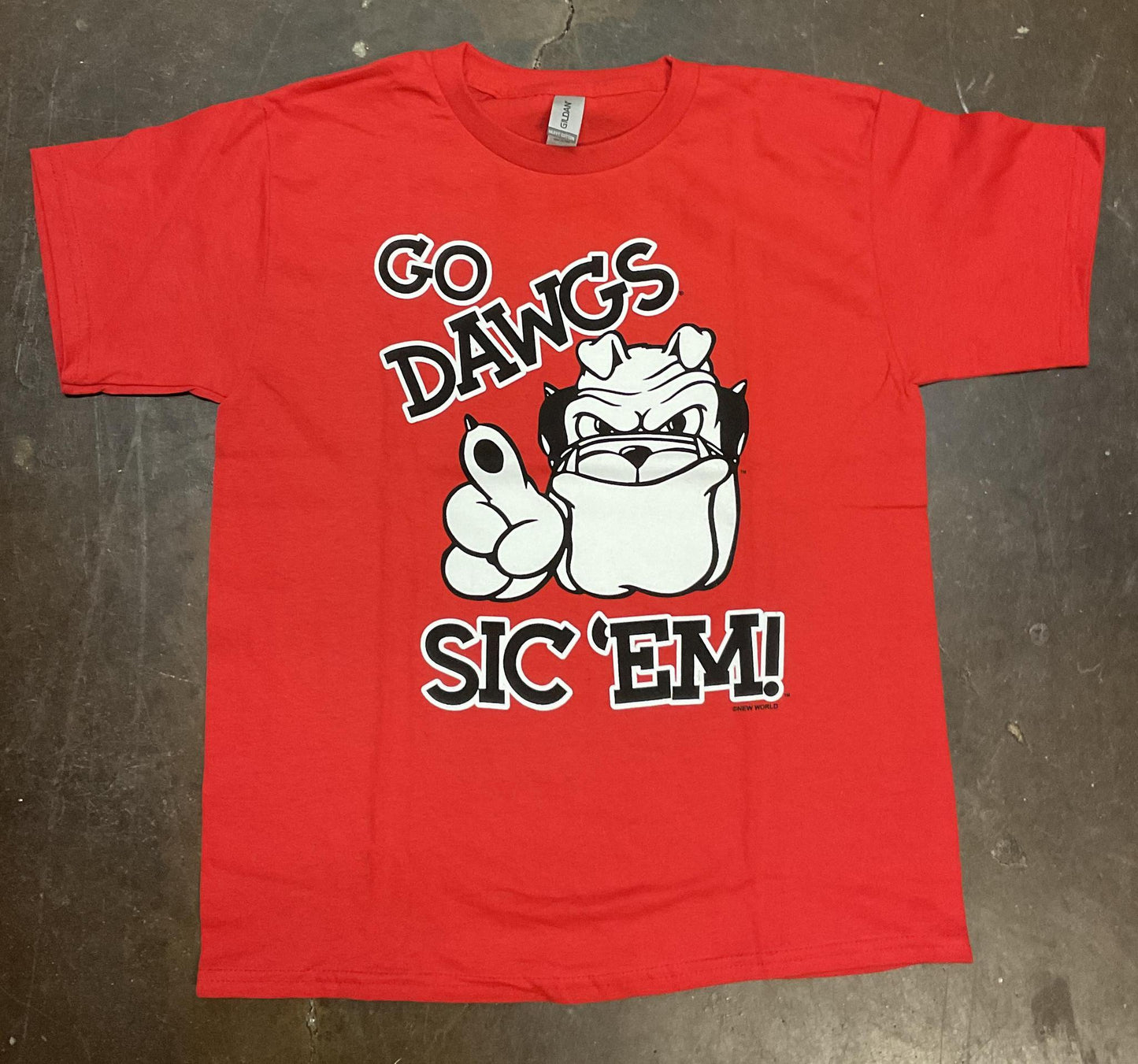 New World Graphics UGA ‘Go Dawgs' Number 1 Tee