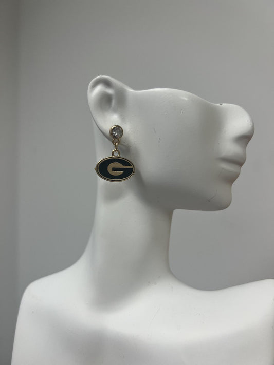 From the Heart UGA Lydia Gold Earrings
