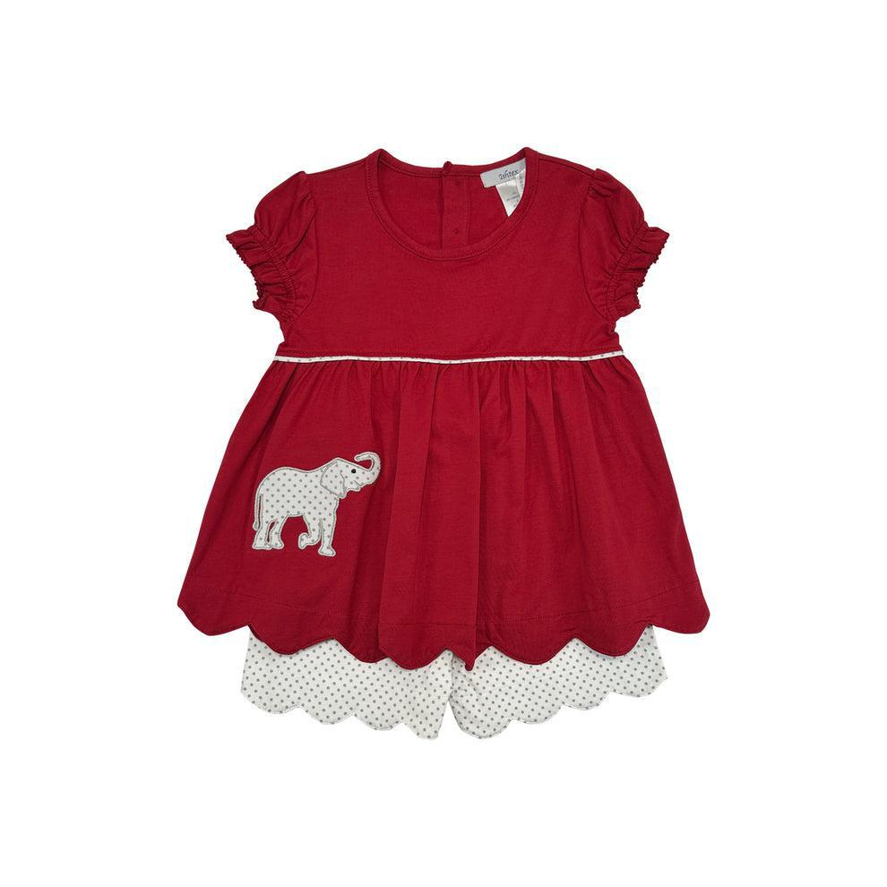 Ishtex Alabama Grey/Crimson Girls Kids Short Set