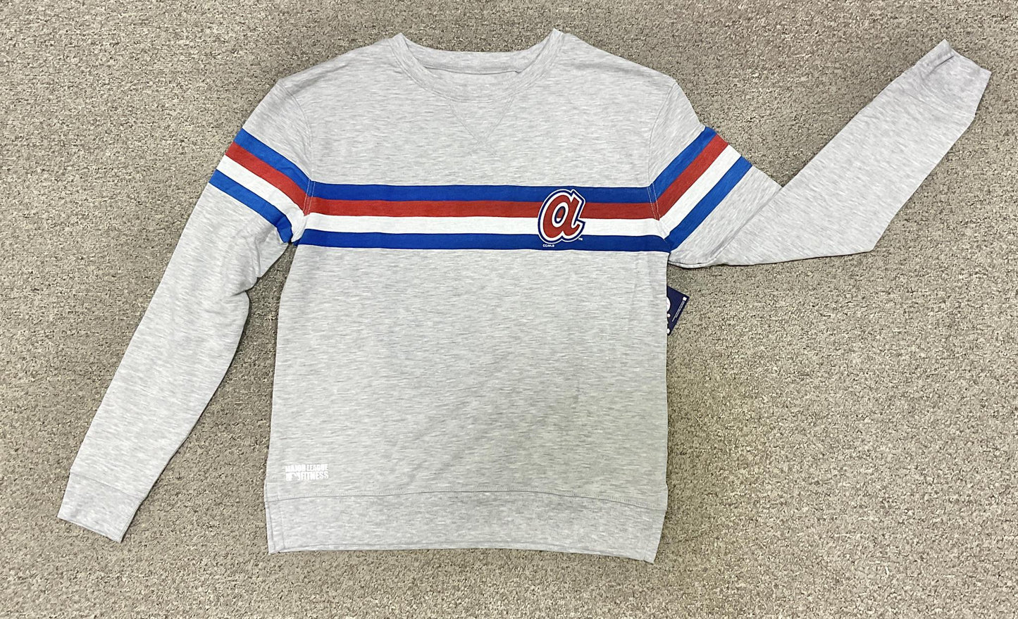 College Concepts Atlanta Braves Register Womens Fleece L/S Gry