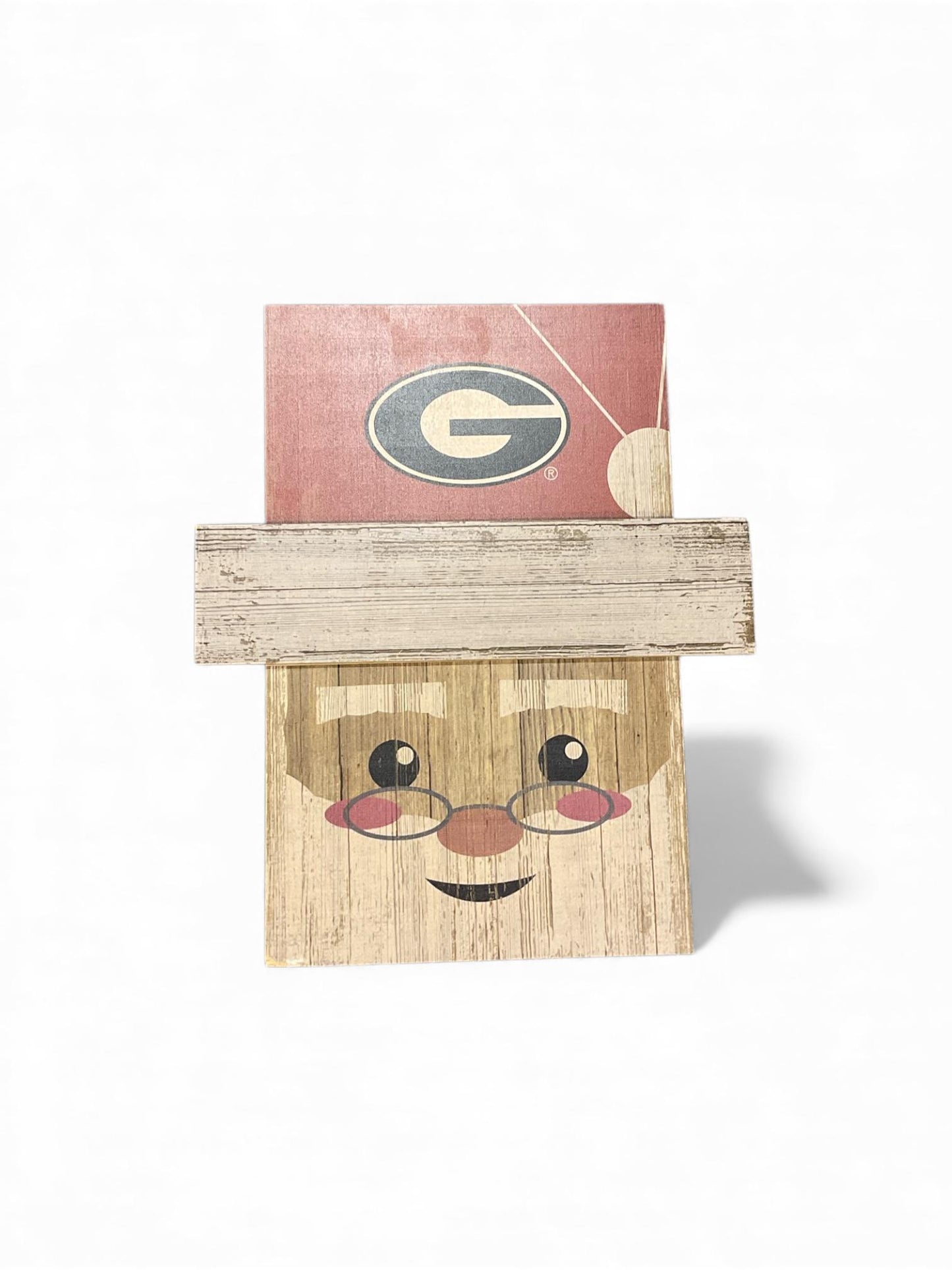 The Fan Zone UGA Santa Head Wall Sign 24” Large Sign