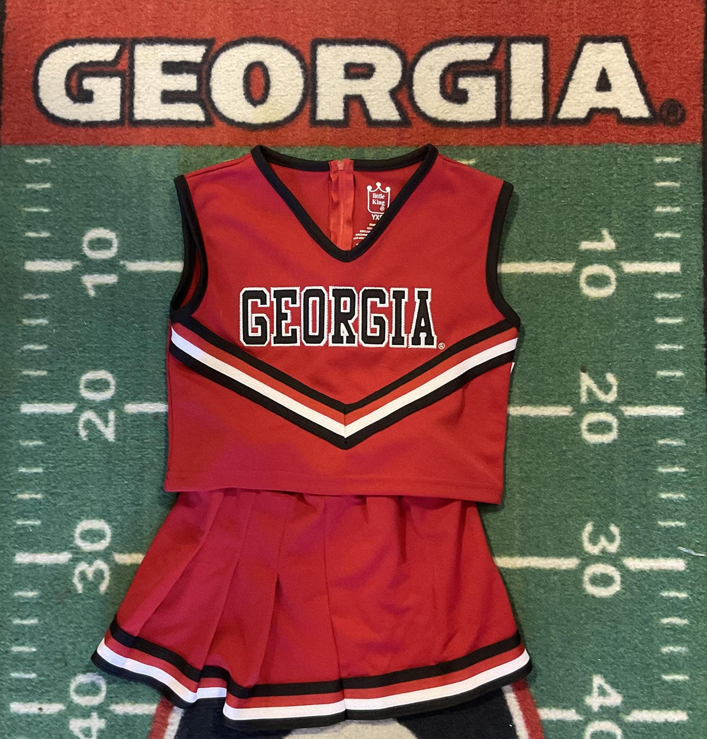 Little King UGA "Georgia" Red Two Piece Cheer Uniform