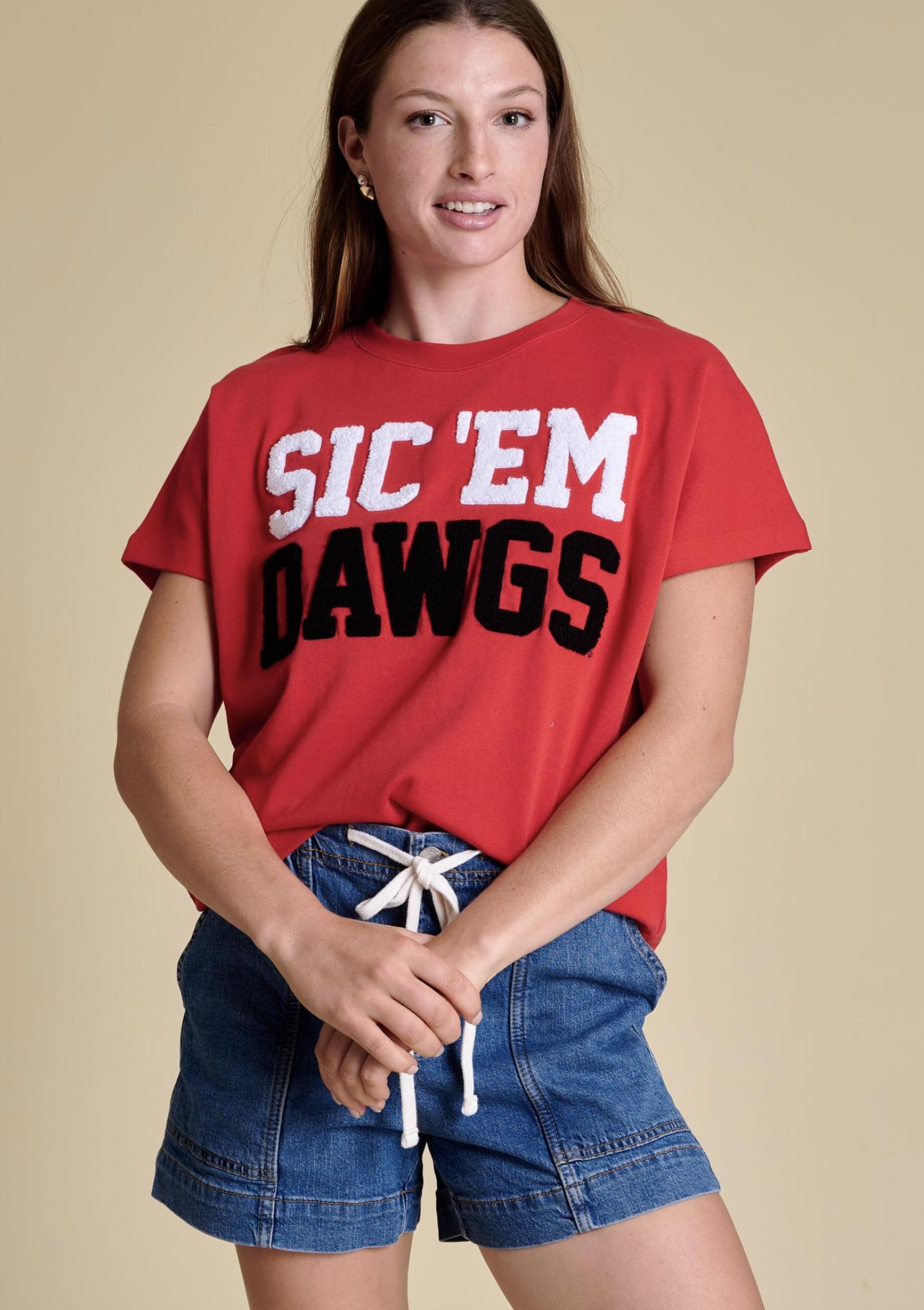 Stewart Simmons UGA The Boxy Chenille Shirt Womens