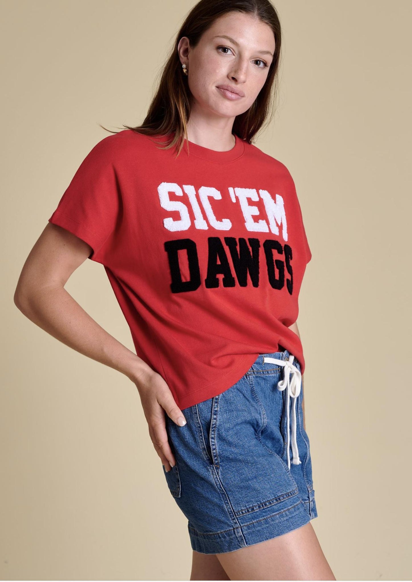 Stewart Simmons UGA The Boxy Chenille Shirt Womens