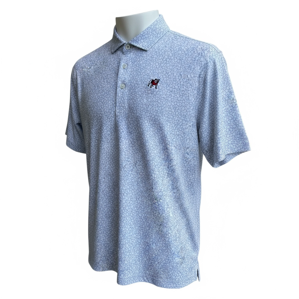 Cutter & Buck UGA Mens Pike Flora Magnolia Polished Print Polo
