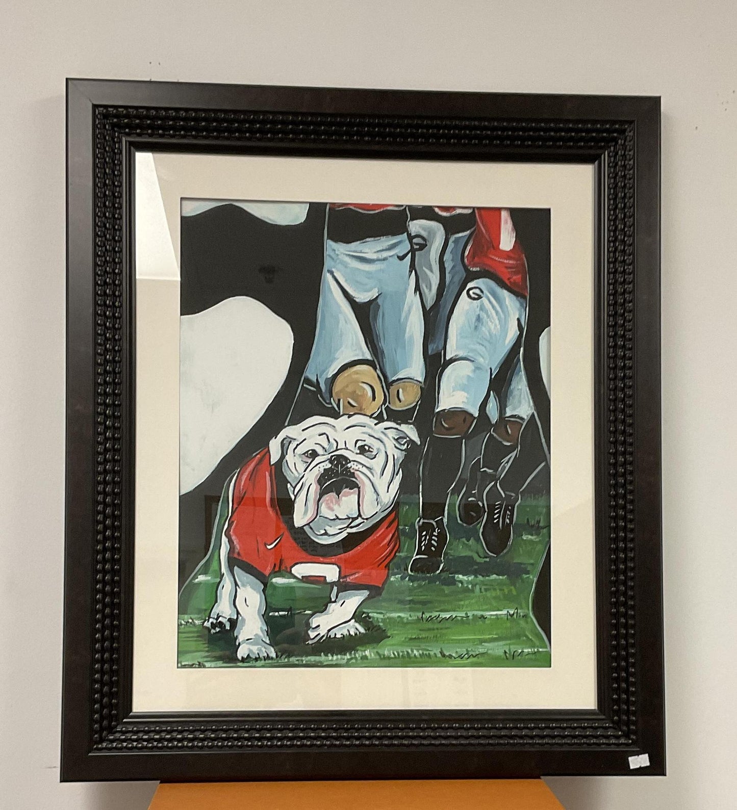 Georgia Bulldogs UGA Watercolor Picture Framed