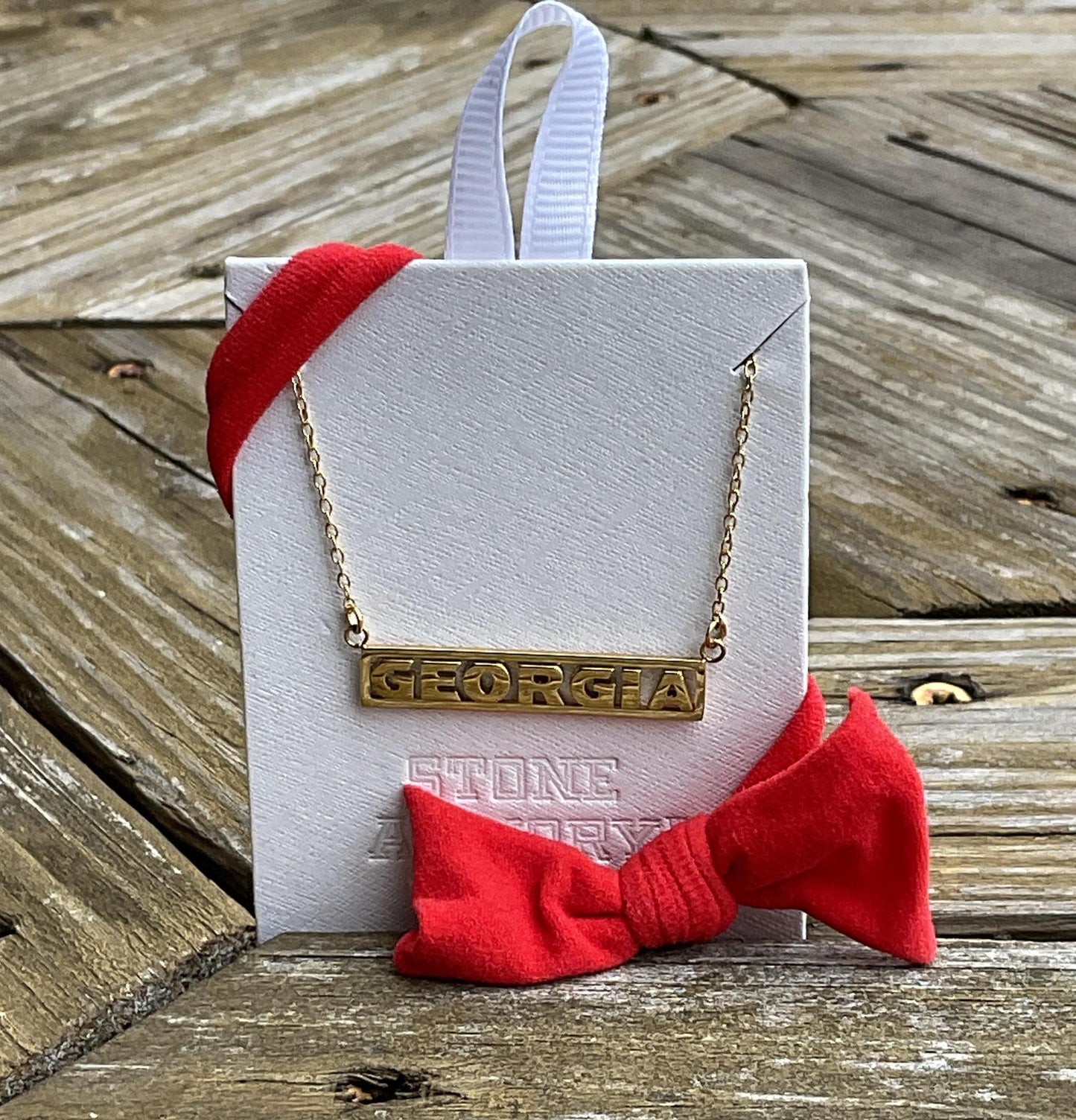Stone Armory UGA Bar Necklace - 18K Gold Plated