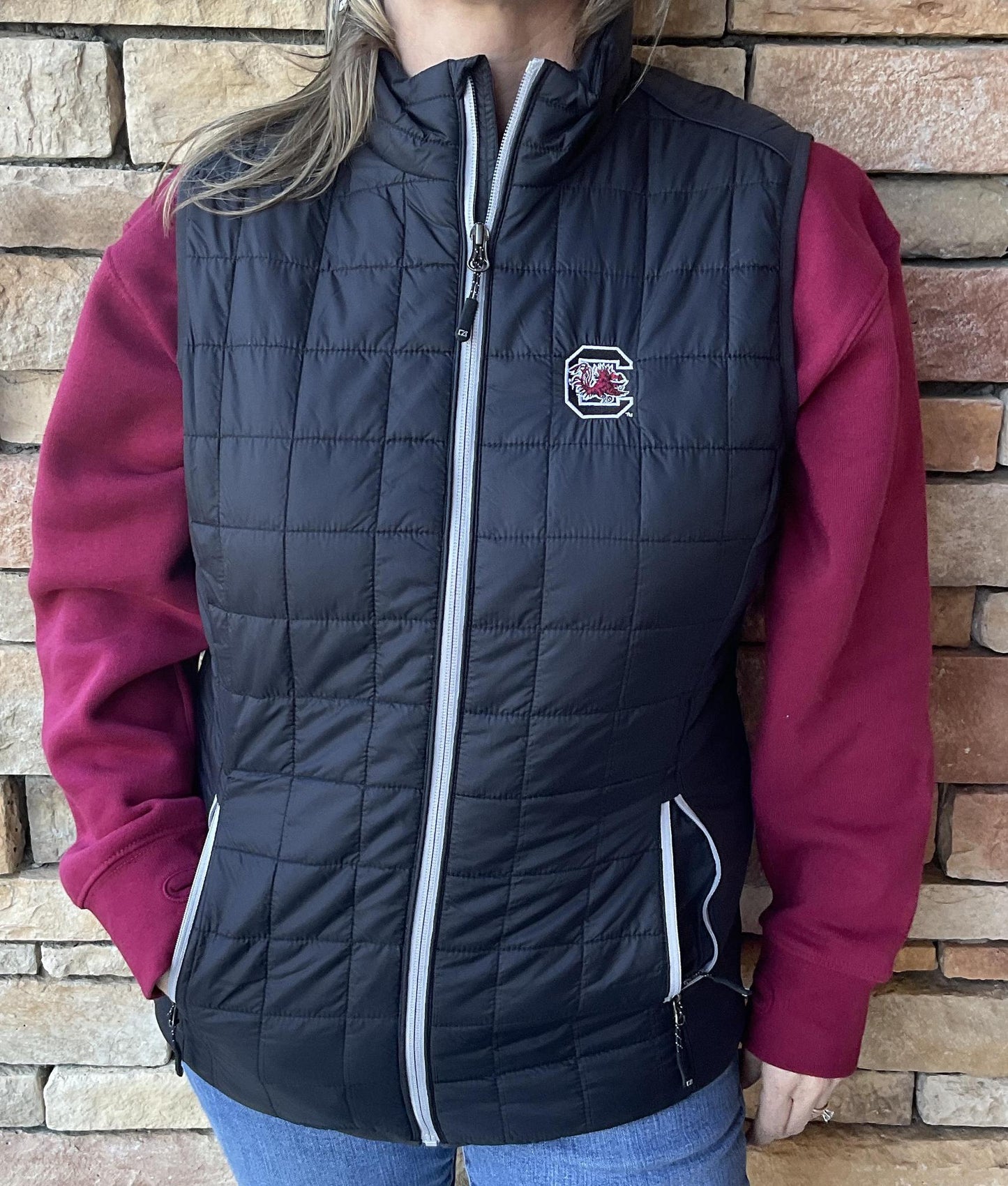 Cutter & Buck USC Womens Rainier PrimaLoft Eco Full Zip Vest