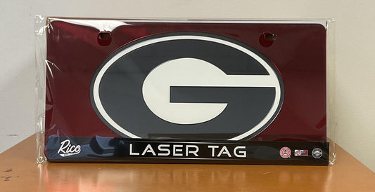 Rico NCAA UGA Colored Laser Cut Auto Tag Red