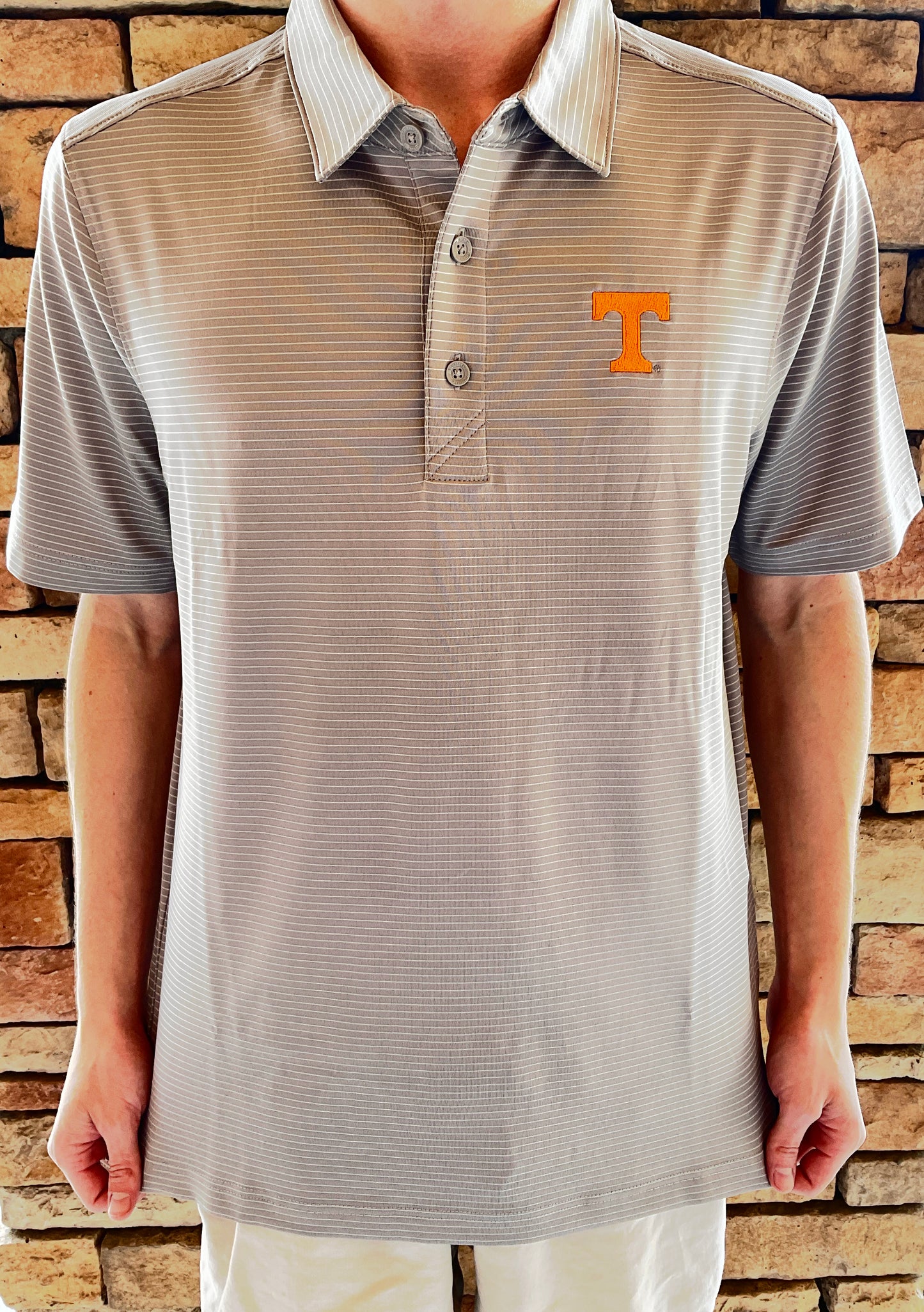 Cutter & Buck Tennessee Forge Pencil Stripe Stretch Mens Polo