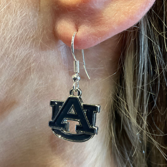 From The Heart Auburn Blue Silver Earrings