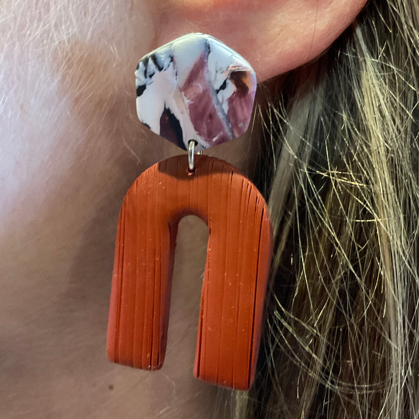 Ga Clay Co. Clay Alabama A Earrings