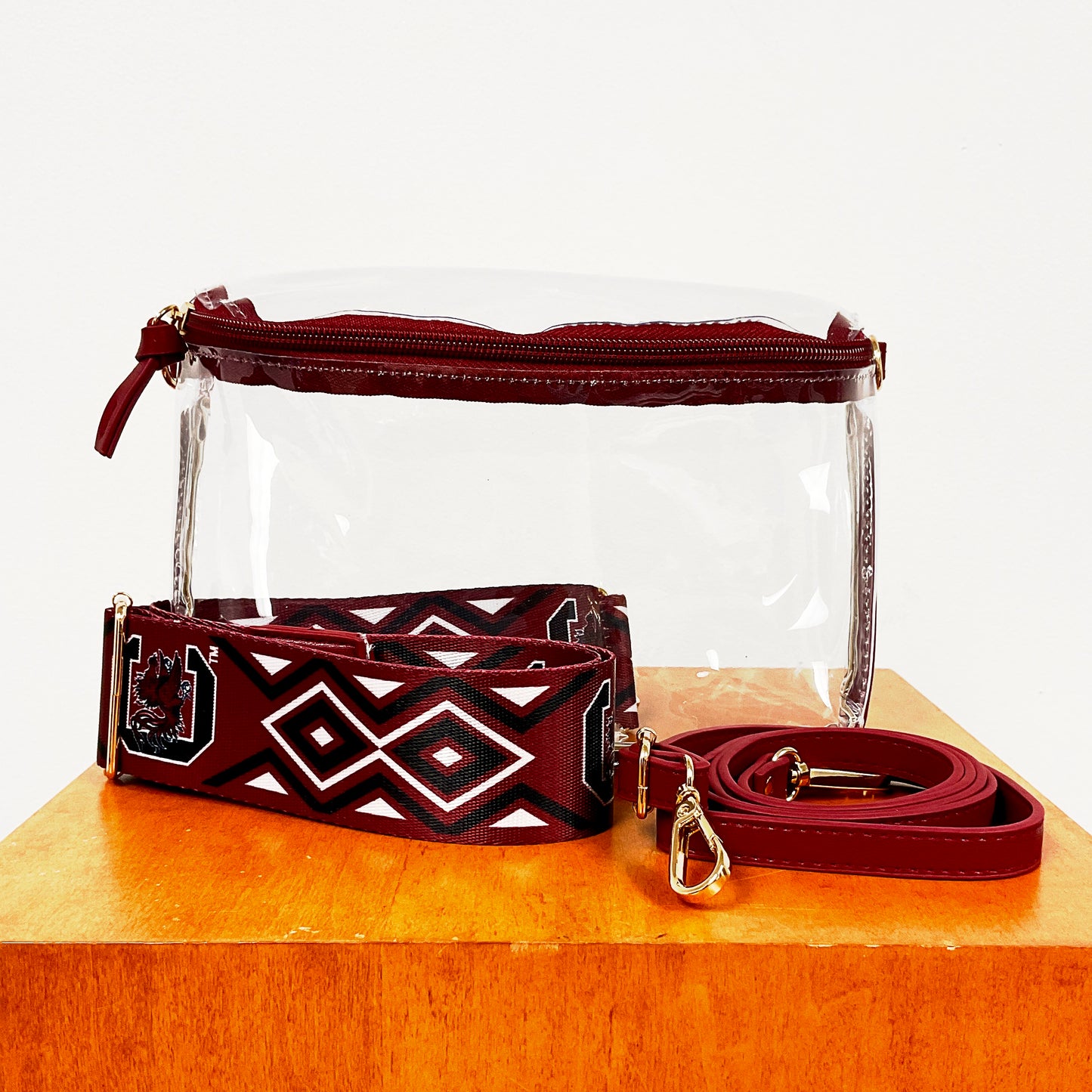 Desden USC Clear Lexi Purse w/ Multiple Straps