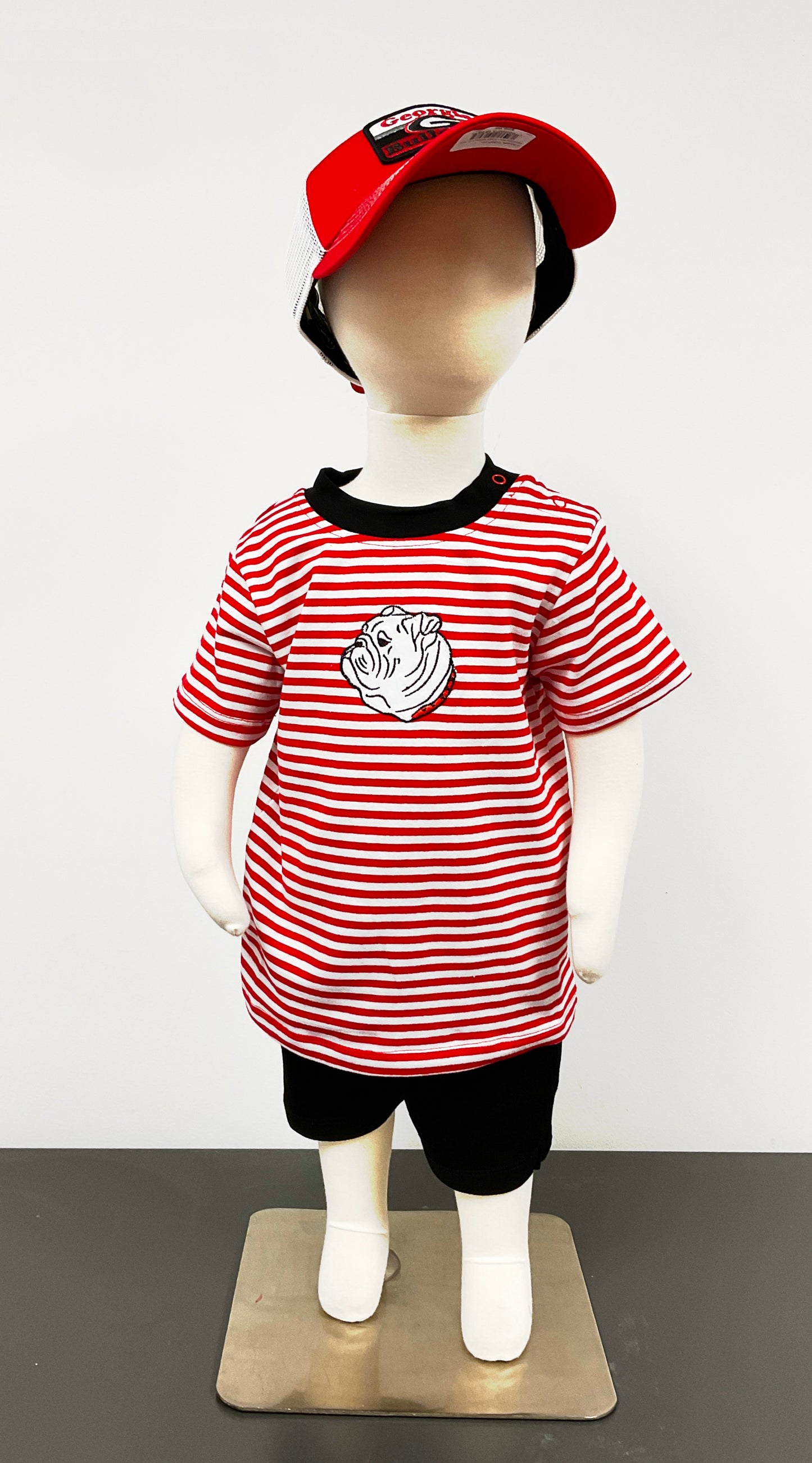 Ishtex UGA Applique Kids Boys Shirt & Shorts Set
