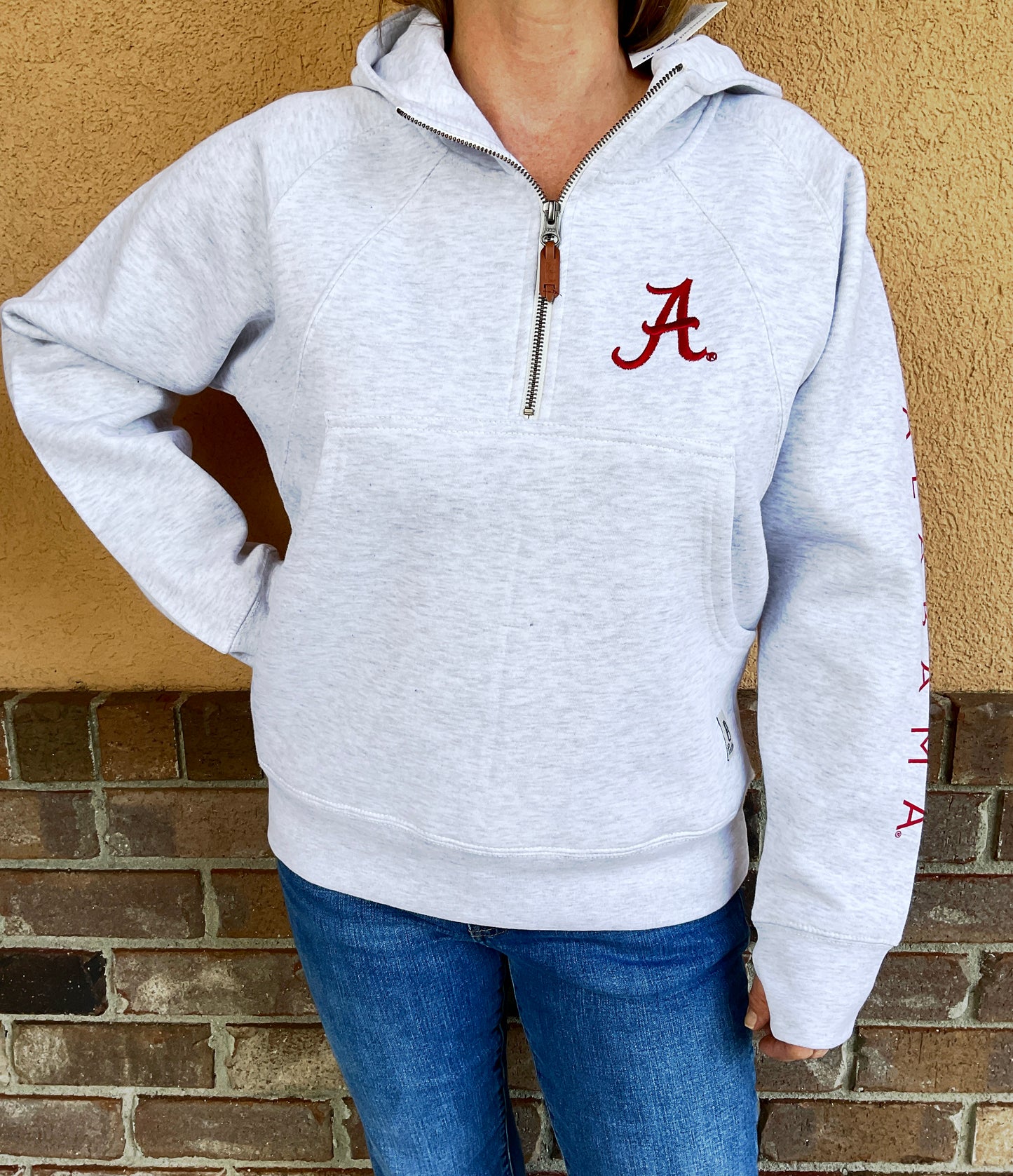 Pressbox Alabama Bronco Womens Long-Sleeve Fleece Hoodie
