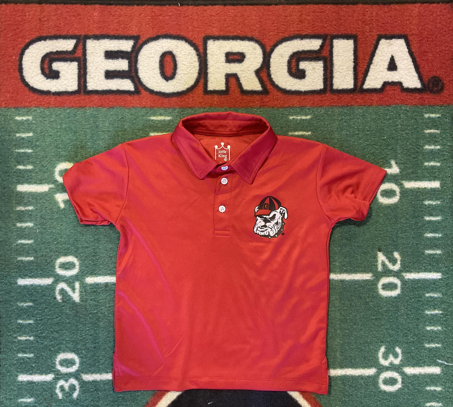 Little King UGA Red Toddler Kids Polo