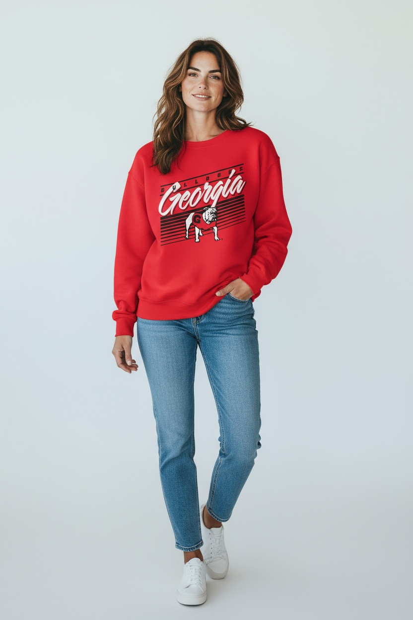 Pressbox UGA Womens Urban Oversized Fleece