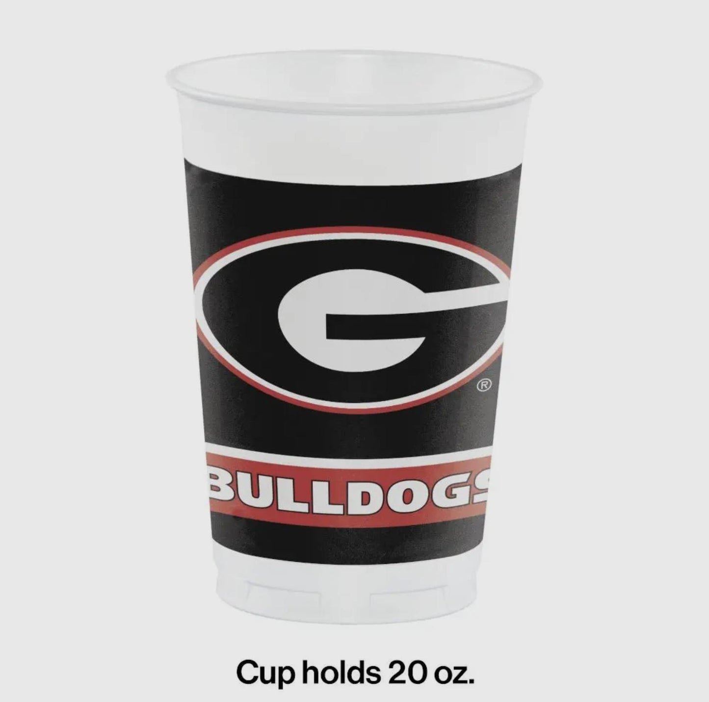 The Fan Zone UGA Plastic 20oz Cup Set