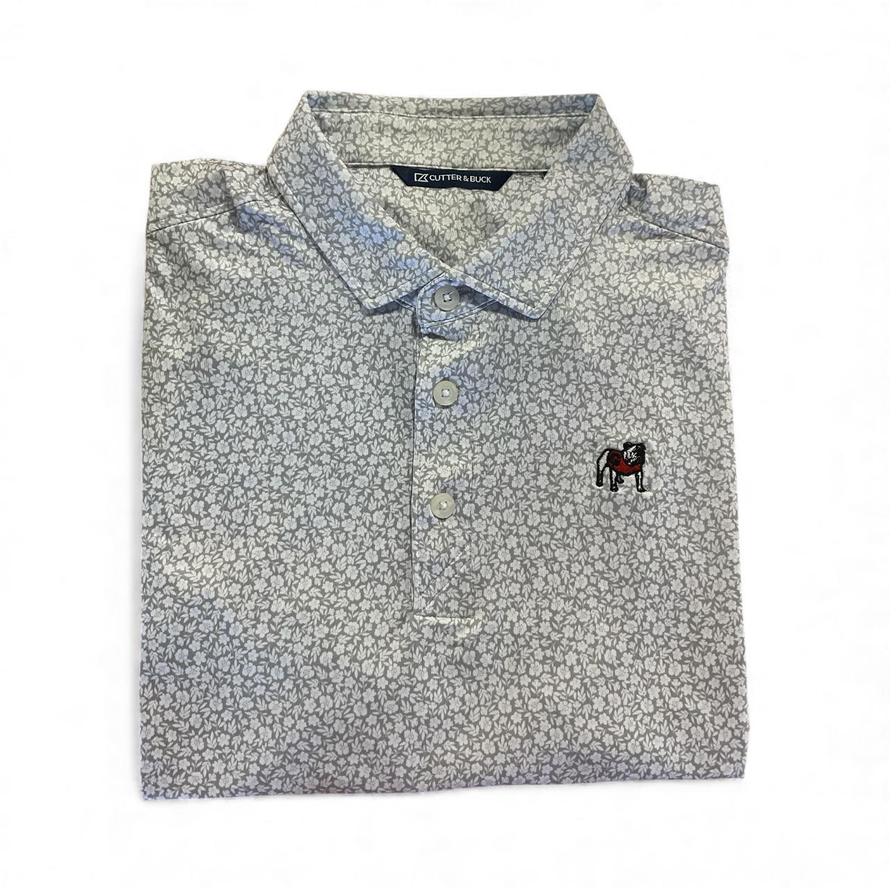 Cutter & Buck UGA Mens Pike Flora Magnolia Polished Print Polo