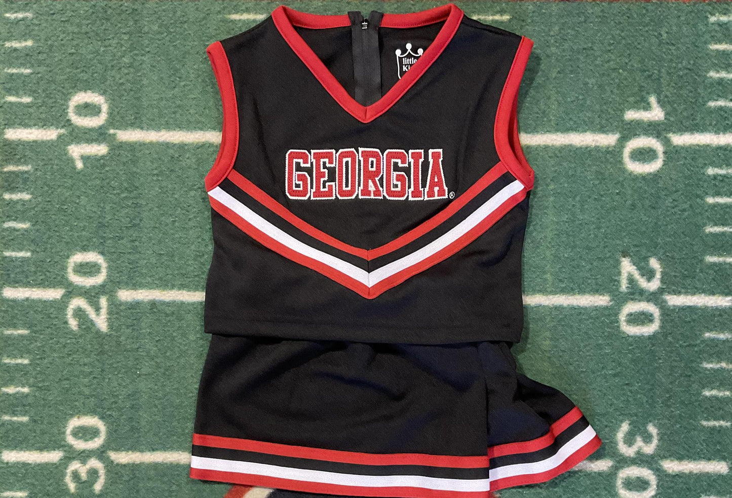 Little King UGA "Georgia" Black Two Piece Cheer Uniform