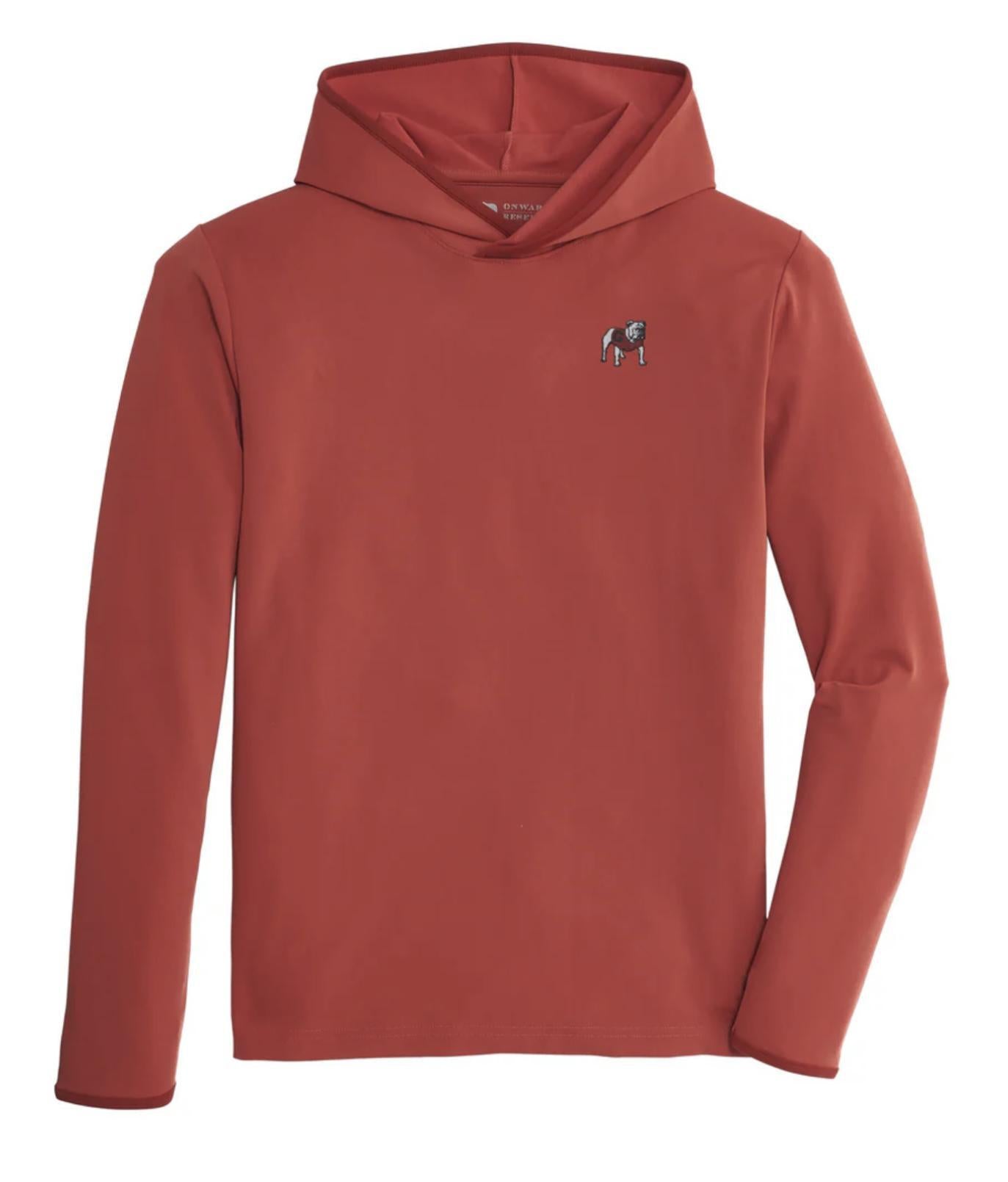 Onward Reserve UGA Standing Bulldog Brendon Performance Mens Hoodie Red