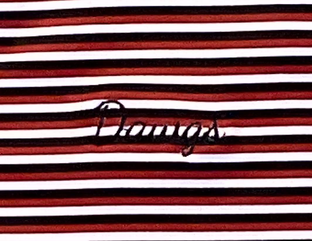 Meripex Apparel UGA "Dawgs" R/B/W Stripes Polo
