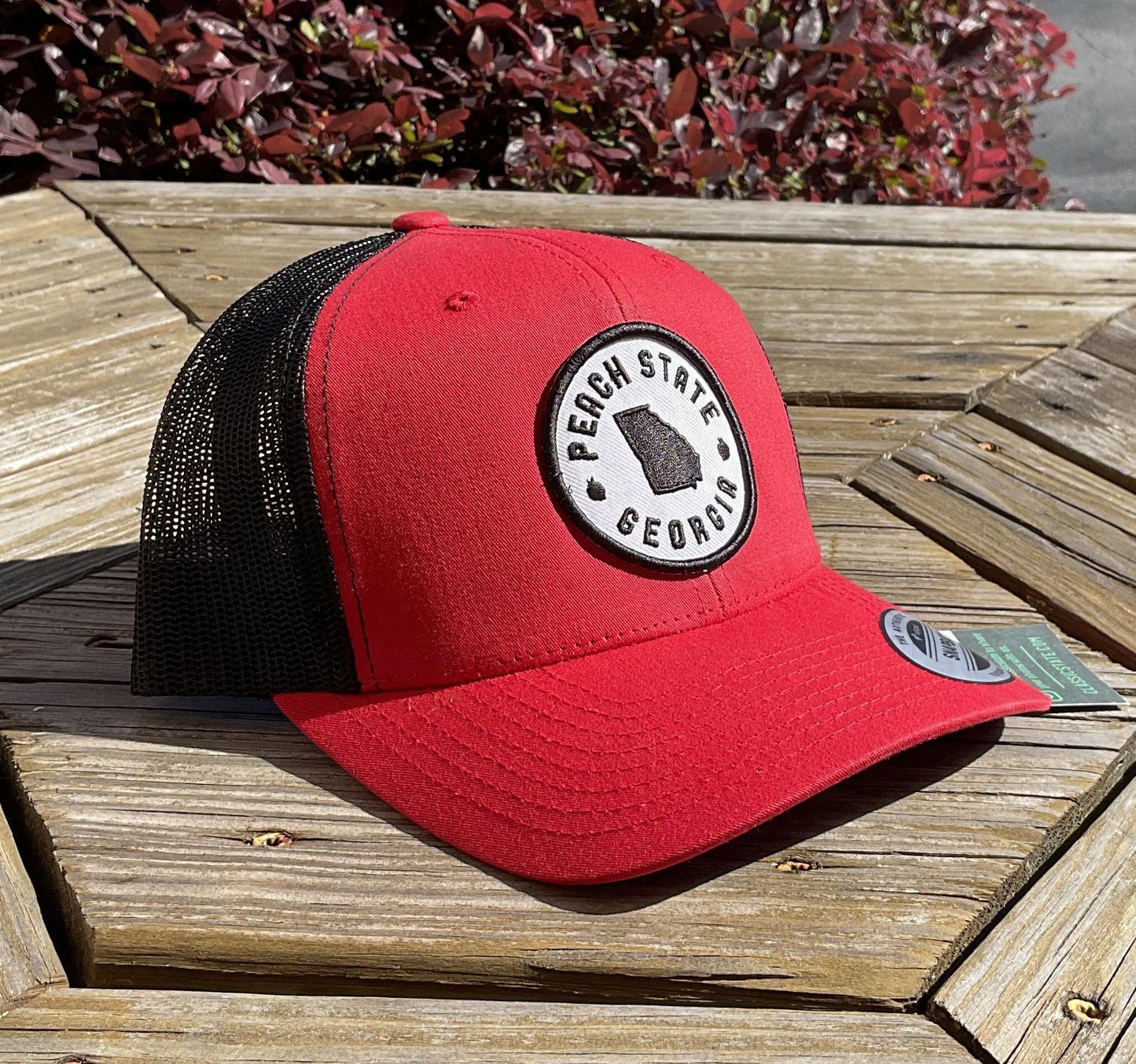UGA Peach State Snapback Hat Red/Black
