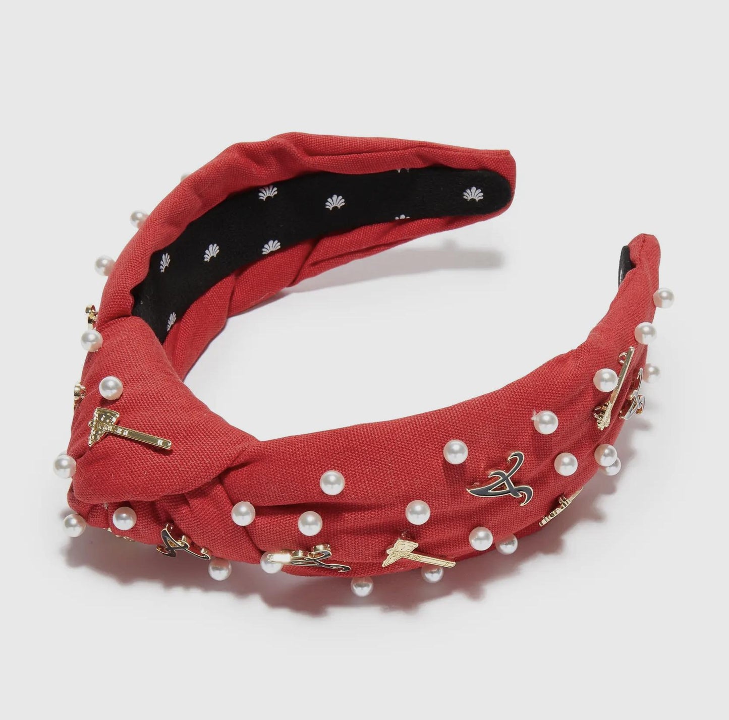 Atlanta Braves MLB Red Embellished Knotted Womens Headband